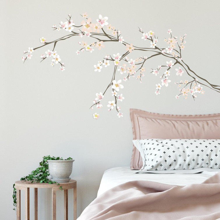Zoomie Kids Cherry Blossom Branch Peel and Stick Giant Wall Decal & Reviews Wayfair